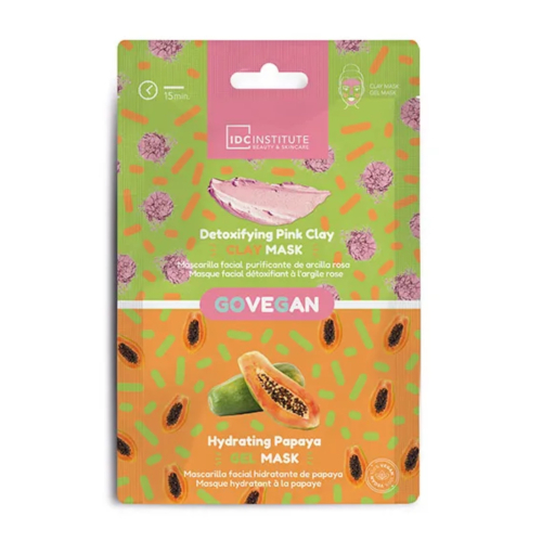 Institut IDC - *GoVegan* - Masque visage 2 en 1 - Purifiant et hydratant