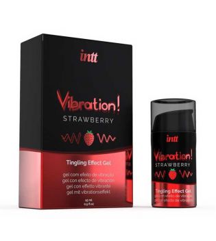 Intt - Gel excitant avec effet de vibration - Strawberry