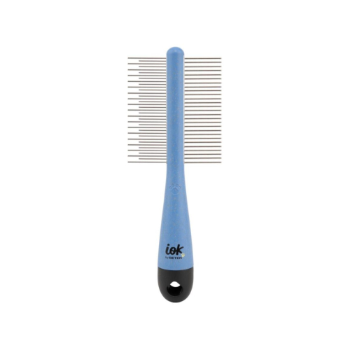 IOK by Beter - Peigne à double dents en métal pour animaux