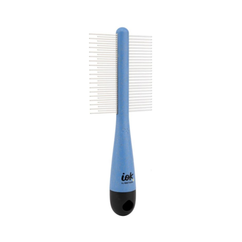 IOK by Beter - Peigne à double dents en métal pour animaux