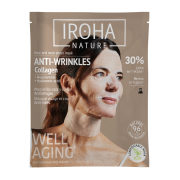 Iroha Nature - Masque Anti-Rides et Anti-Âge Visage et Cou - Collagène + Acide Hyaluronique