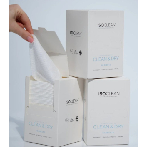 ISOCLEAN - Lingettes jetables en coton - 60 uds