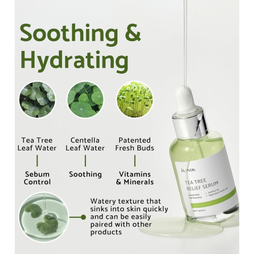 iUNIK - Sérum visage Tea Tree Relief - Peau acnéique