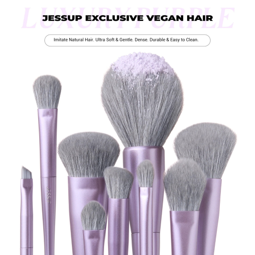 Jessup Beauty - *Everyday Glam* - Coffret de pinceaux 14pc Luxury Purple - T512