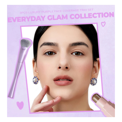 Jessup Beauty - *Everyday Glam* - Coffret de pinceaux Face Coverage Trio - T513
