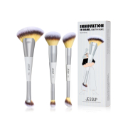 Jessup Beauty - *Innovation in Hand, Beauty in Heart* - Ensemble de 3 pinceaux doubles - Quiet Gray
