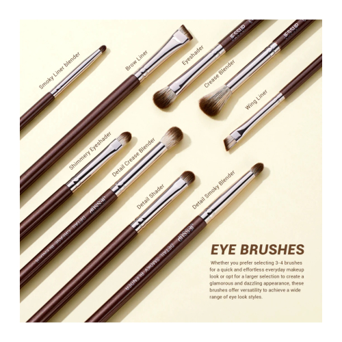 Jessup Beauty - *Makeup Essentials in a Box* - Ensemble de 15 pinceaux - Shimmer Brown