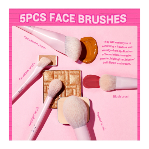 Jessup Beauty - *Makeup Lover Collection IV* - Lot de 14 pinceaux - Crystal Pink