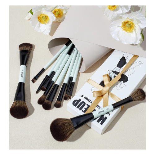 Jessup Beauty - *Makeup Lover Collection V* - Lot de 10 pinceaux - Bright Cyan