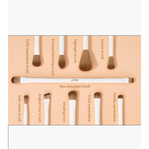 Jessup Beauty - *Makeup Lover Collection* - Ensemble de 10 pinceaux - T330: Light Gray