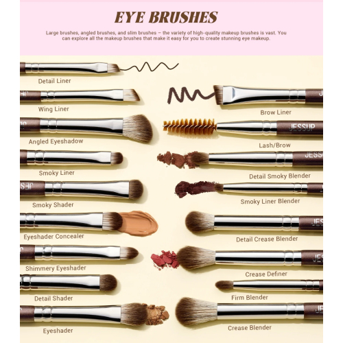 Jessup Beauty - *Master Collection* - Coffret de 25 pinceaux - Shimmer Brown