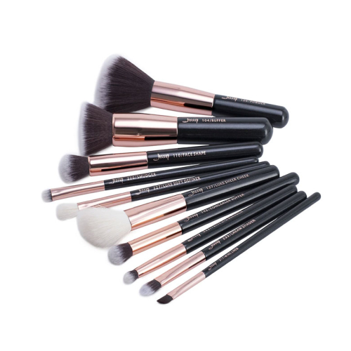 Jessup Beauty - Ensemble de 10 pinceaux - T156: Black/Rose Gold