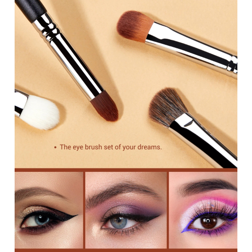 Jessup Beauty - Ensemble de pinceaux PRO 12pcs - T339: Black/Silver