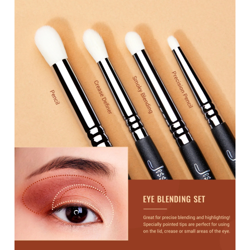 Jessup Beauty - Ensemble de pinceaux PRO 13 pièces - T338: Black/Silver