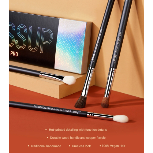 Jessup Beauty - Ensemble de pinceaux PRO 13 pièces - T338: Black/Silver