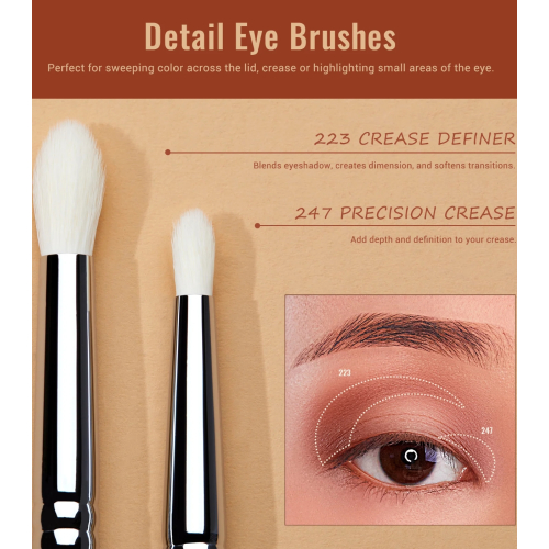 Jessup Beauty - Ensemble de pinceaux PRO 7pcs - T334: Black/Silver