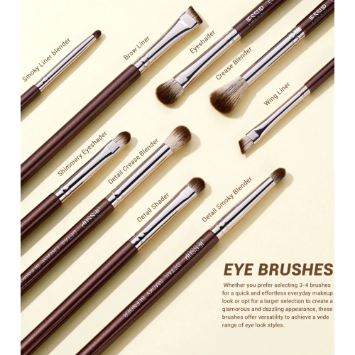 Jessup Beauty - *The Artists Eye Brush* - Ensemble de 15 pinceaux - Shimmer Brown
