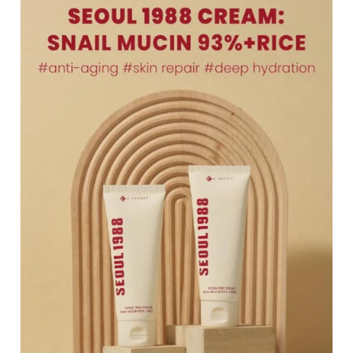 K-Secret - *Seoul 1988* - Crème visage Snail Mucin 93% + Rice