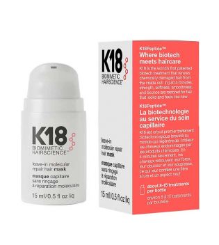 K18 - Masque réparateur sans rinçage Leave-In Molecular Repair - 15ml