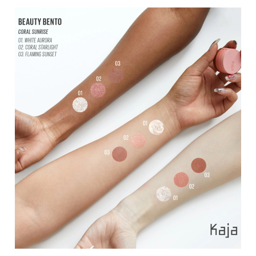 Kaja - Fard à paupières 3 en 1 Beauty Bento - Coral Sunrise