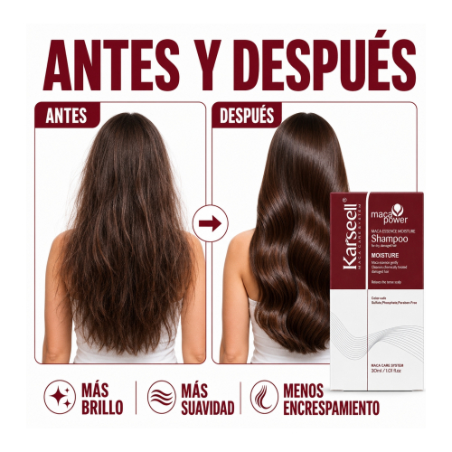 Karseell - *Maca Power* - Shampoo pour cheveux abîmés - Format mini