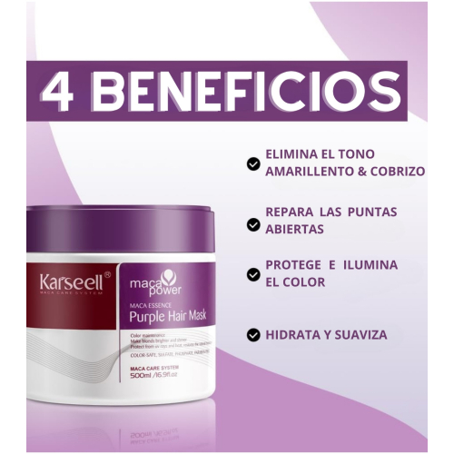 Karseell - *Maca Power* - Masque violet neutralisant Blonde