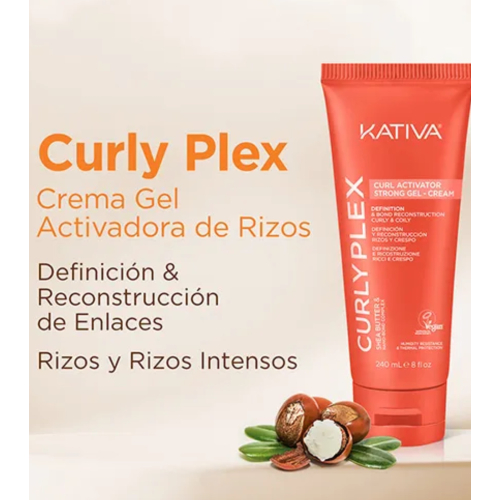 Kativa - *Curly Plex* - Activateur de boucles Strong Gel-Cream - Cheveux bouclés