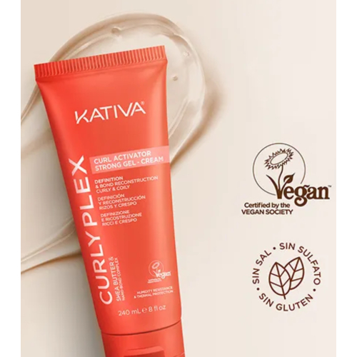 Kativa - *Curly Plex* - Activateur de boucles Strong Gel-Cream - Cheveux bouclés