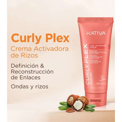 Kativa - *Curly Plex* - Crème activatrice de boucles - Cheveux ondulés