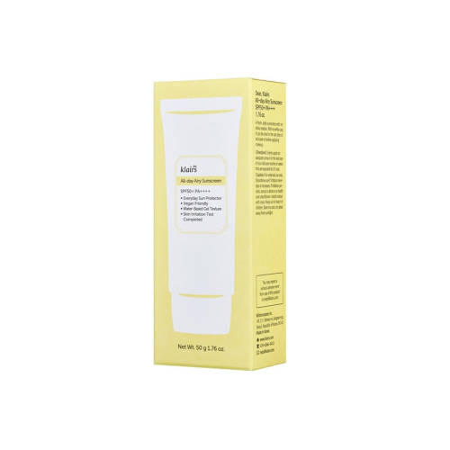 Klairs - Crème solaire pour le visage All-day Airy Sunscreen SPF50+ PA++++