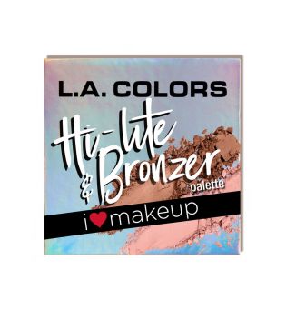 L.A Colors - Palette de visage Beauty Booklet Hi-lite & Bronzer - C30507 Luminous