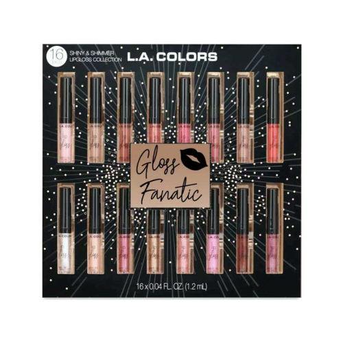 L.A Colors - Lot de 16 brillants à lèvres Gloss Fanatic