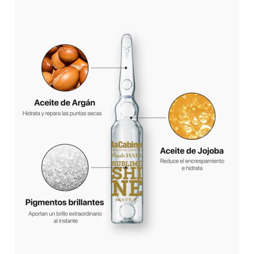 La Cabine - *Flash Hair* - Ampoules capillaires éclairantes Sublime Shine - Cheveux dévitalisés