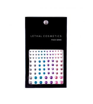 Lethal Cosmetics - Gemmes adhésives pour le visage Face Gems - Colorful