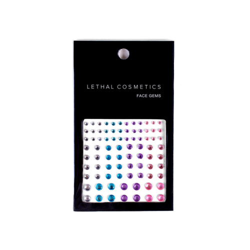 Lethal Cosmetics - Gemmes adhésives pour le visage Face Gems - Colorful