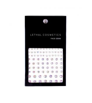 Lethal Cosmetics - Bijoux adhésifs pour le visage Face Gems - Opals