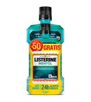 Listerine - Bain de Bouche Menthol 500ml + 250ml