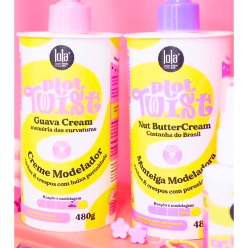 Lola Cosmetics - *Plot Twist* - Crème coiffante modelante boucles 480g - Crème goyave