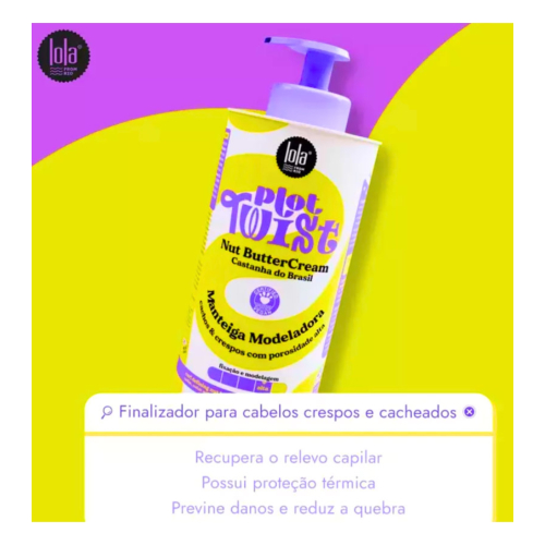 Lola Cosmetics - *Plot Twist* - Crème coiffante modelante boucles 480g - Noix du Brésil
