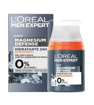 Loreal Paris - Men Expert Magnesium Defense Crème hydratante hypoallergénique.