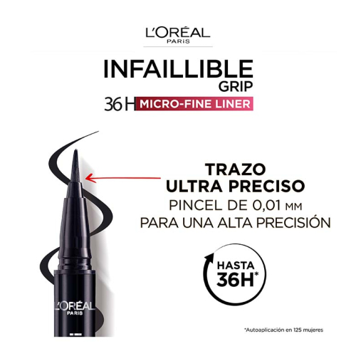 Loreal Paris - Eyeliner Liquide Infallible Grip 36h Micro fine Brush - 02: Smokey Earth