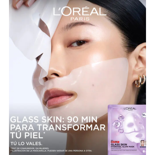 Loreal Paris - Masque visage illuminateur hydrogel Revitalift effet peau de verre