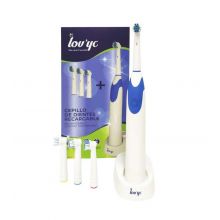 Lovyc Brosse à dents électrique rechargeable + 4 têtes de brosse