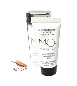 M.O.I. Skincare - Fond de teint à l'acide hyaluronique et à la rose musquée SPF30 Multiprotection Colour - 02