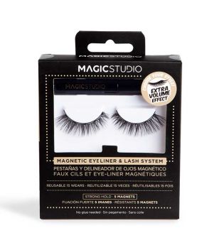Magic Studio - Faux cils magnétiques + eyeliner - Extra volume effect