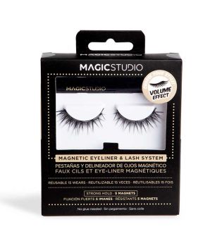 Magic Studio - Faux cils magnétiques + eyeliner - Volume effect