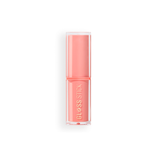 Makeup Revolution - Rouge à lèvres Pout Lip Gloss Stick - Shimmer Peach Sorbet Nude