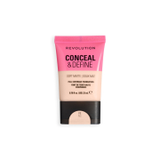 Makeup Revolution - Fond de teint Conceal & Define Soft Matte - F2NC