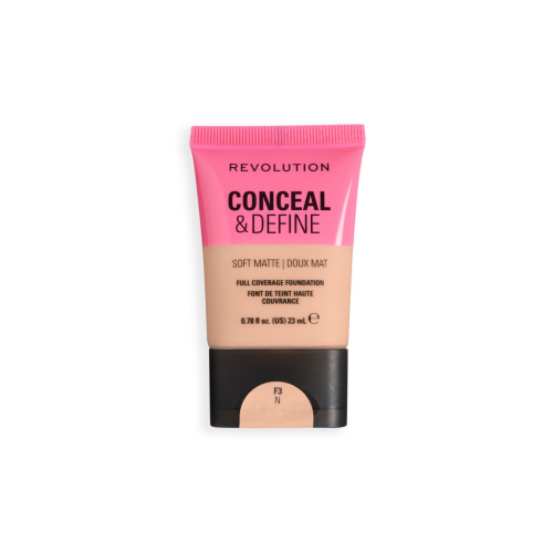 Makeup Revolution - Fond de teint Conceal & Define Soft Matte - F3N