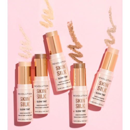 Makeup Revolution - Base de maquillage en stick Skin Silk Glow Tint Sheer Foundation - Medium Neutral